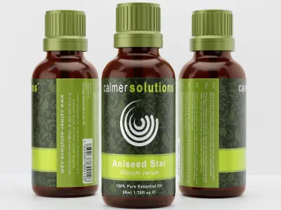 Essential Oil with Label Design 3D Modelling 3D model