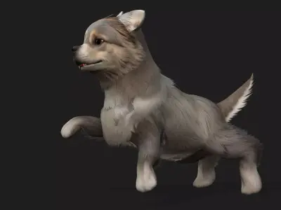 Dog A2 Free low-poly 3D model
