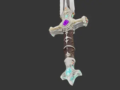 Fantasy Dagger Free low-poly 3D model