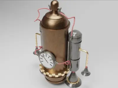 Steampunk Jetpack 3D model