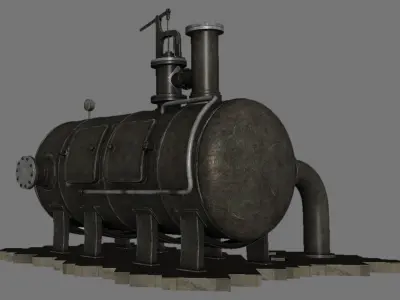 Water Distillery Low-poly 3D model