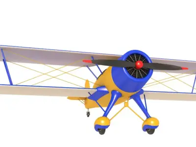 Biplane 3D model get
