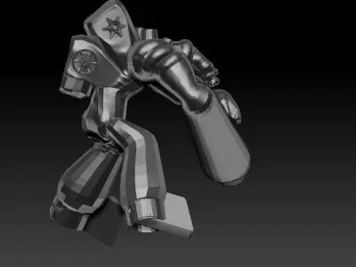 Hovering Mech Gunner Free 3D model