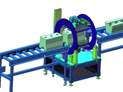 180 Degree Rotating Conveyor Transfer Machine 3D model