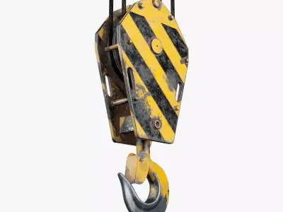 Crane Hook Low-poly 3D model get