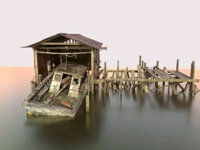 Abandoned Boathouse 3D model