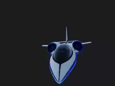 Electric Aircraft 3D Model 3D model