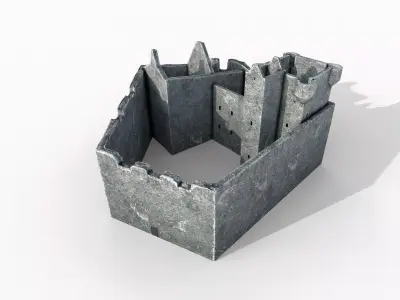 Castle Tioram Low-poly 3D model