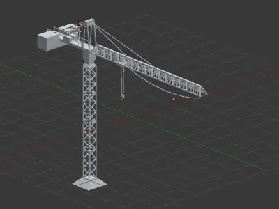 Low Poly Crane Low-poly 3D model