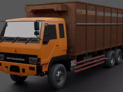 MITSUBISHI FUSO FN 527 SM Low-poly 3D model
