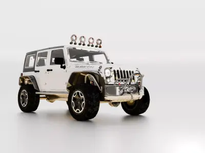 Jeep Wrangler Unlimited Rubicon Equipped 3D Model Off-Road SUV   3D model