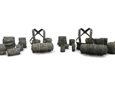 Military Pouch Pack Vol 2 3D model