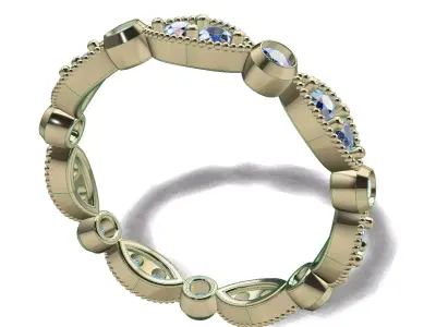 Dainty Antique Infinity Band Ring 3D print model