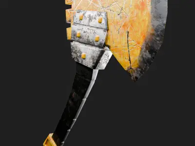 Axe-low poly  Low-poly 3D model