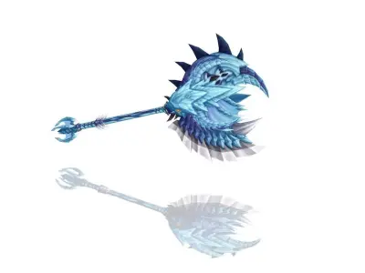 Dragon Scales Axe Low-poly 3D model