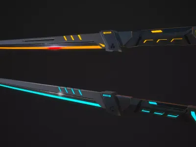 Cyberpunk Swords 3D model purchase