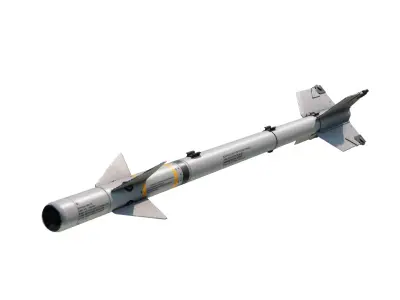 USAAF AIM-9 AIM9 Sidewinder Missile AIM9B 3D model