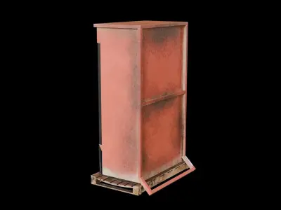 cold drink cabinet Low-poly 3D model