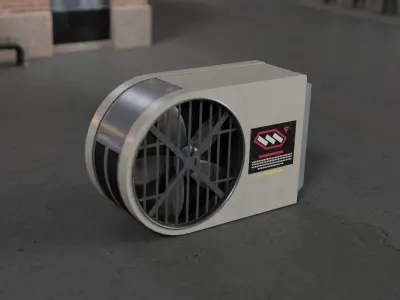 Air Conditioner Unit and Refrigeration Machine Game Ready Low-poly 3D model purchase
