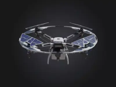 Solar Panel Aerial Charging Drone FRD-03 3D model