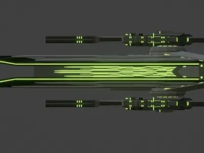 Alien Spaceship 3D model shop