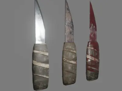 Prison shank - 3 texture styles Updated Low-poly 3D model