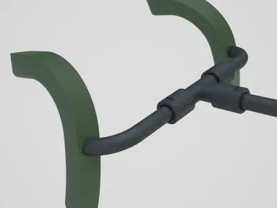 DSHK Machine Gun  with inner part 3D model