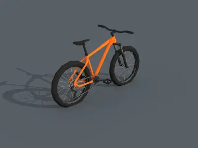 Mountain Bike Lowpoly Bicycle Low-poly 3D model