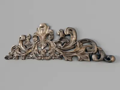 wood decor 3D model 2