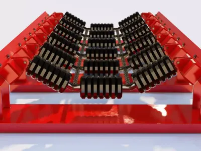 Conveyor Products Hi-Impact idler system 3D Model 3D model