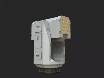 Chinese Navy HHQ10 Ship to air missile Launcher HHQ-10 Low-poly 3D model