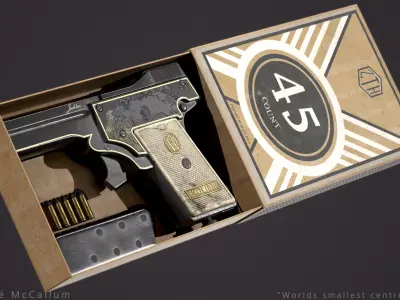 Kolibri pistol Low-poly 3D model