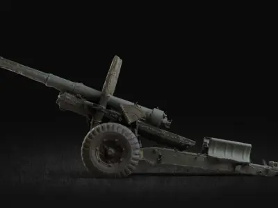 Post-Apocalyptic Artillery 3D model