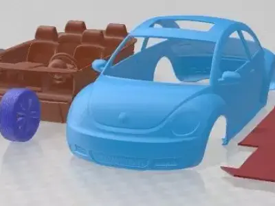 Volkswagen Beetle 2005 Printable Car  3D print model
