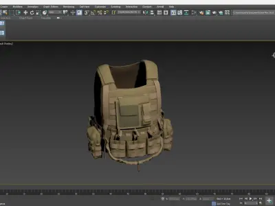 Military Vest Low-poly 3D model buy
