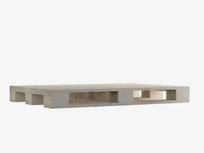 Wooden Euro Pallet Low-poly 3D model