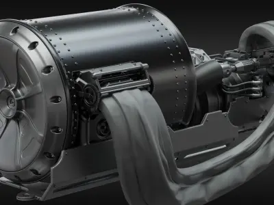 SciFi Minigun Automatic Cannon 3D model
