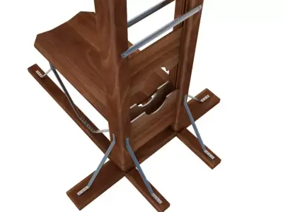 Vintage 19th Century French Guillotine 3D model