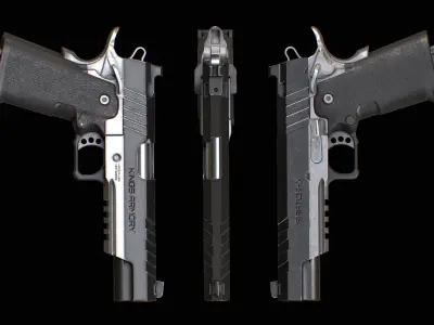 Knight Armory 1911 Low Poly PBR - FPS Weapon Low-poly 3D model