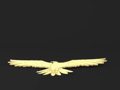 eagle for coin bump model also printable 3D print model