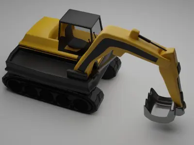 Excavator Simple Free 3D model