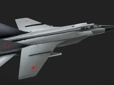 MIG-31 Low-poly 3D model