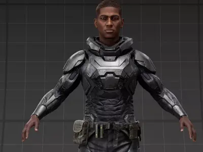 Sci-fi cloth Caleb 3D model