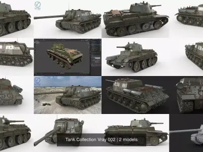 Tank Collection Vray 002 3D Model Pack