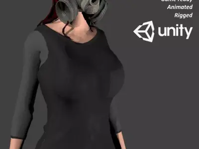 Alexa Ecarlette Low-poly I Post Apocalyptic Nuclear Pack Low-poly 3D model