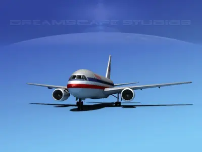 Boeing 767-100 American 3D model