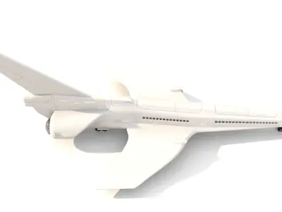 futuristic airline 3D model