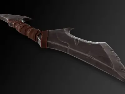 Stylized Dagger Sword Low-poly 3D model