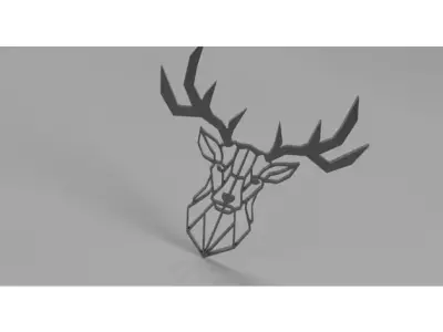DEER Wall Art Free 3D model