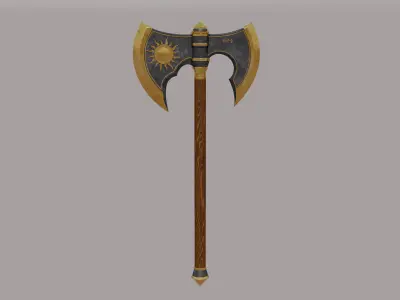 Bastion of the Zenithgold Heroic Paladin Armor and Weapon Set 3D model